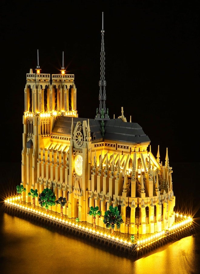 YEABRICKS LED Light for 21061 Architecture Notre Dame Cathedral Building Blocks Model (Building Set NOT Included) - Image 1